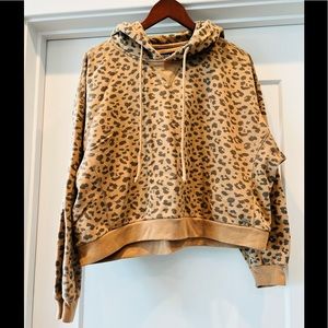 Abercrombie & Fitch Hooded Sweatshirt, Leopard